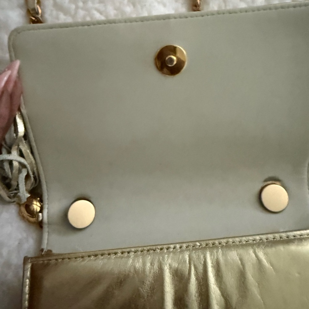 Chanel Metallic Gold Clutch - Picture 7 of 9